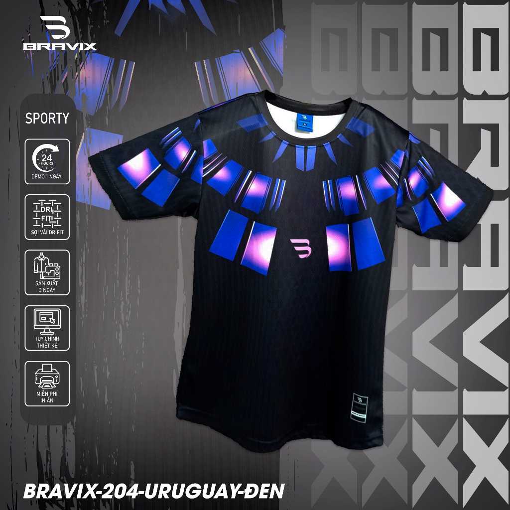 BRAVIX ÁO KHÔNG LOGO Chiến Binh Báo Đen – Bộ Quần Áo Bóng Đá Thiết Kế Độc Quyền, Concept Riêng, Vải Mè Cao Cấp, Thấm Hút