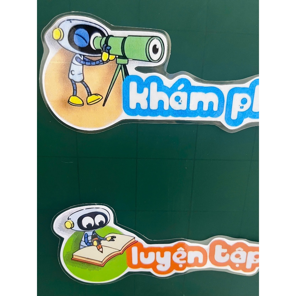 Bảng Robot Chủ Đề Tiết Học Ép Plastic ( đã kèm nam châm lá ) - Trang Trí Lớp Học
