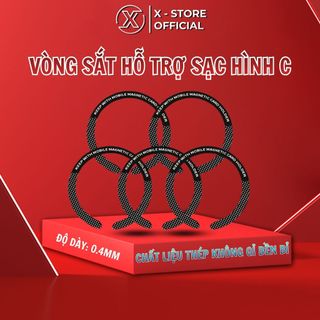 Vòng kim loại MagSafe dán lưng chữ C, miếng dán nam châm cho sạc không dây, vòng kim loại hít cực mạnh MDMS-MCC