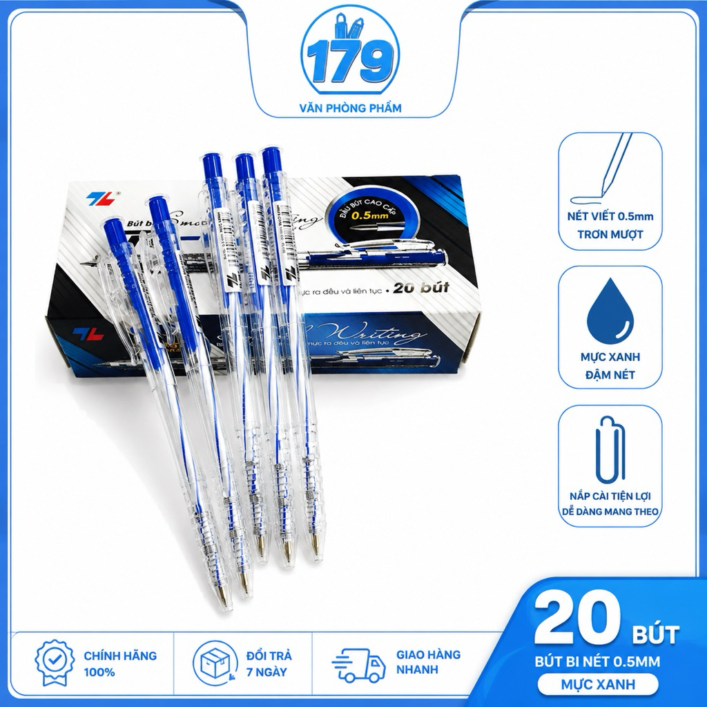 Bút bi Thiên Long chính hãng nét 0.5 TL027