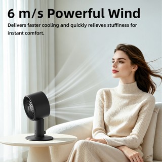 Quạt Điện Bàn GOOJODOQ Xoay 90°, Động Cơ 2300 RPM, Gió Mạnh 6m/s, 100 Cấp Tốc Độ,Pin 3600mAh,Siêu Êm