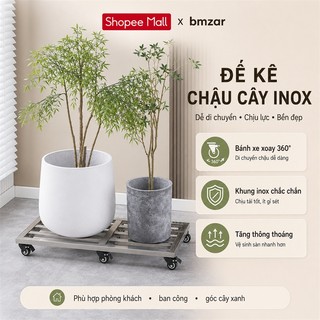 Đế lót chậu cây inox 201 Chiều dài Chống thấm nước và chống gỉ 25/30/40/60cm Tải trọng 100kg