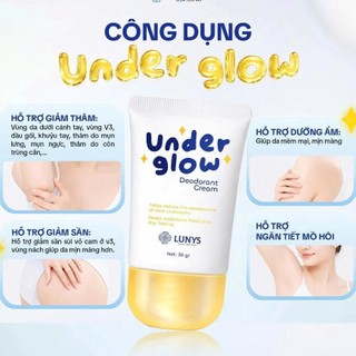 Kem Dưỡng Trắng Nách Lunys Under Glow Chính Hãng Hỗ Trợ Mờ Thâm, Khử Mùi Dùng Cho Nách Bikini Khuỷu Tay 30g