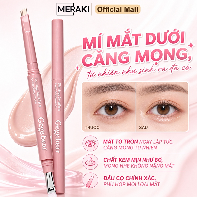 Highlighter Phấn Mắt Bút Chì, Aegyo Sal, Vẽ Đường Viền Và Đánh Sáng Tất Cả Trong Một, Chống Thấm Nước, Hiệu Ứng 3D