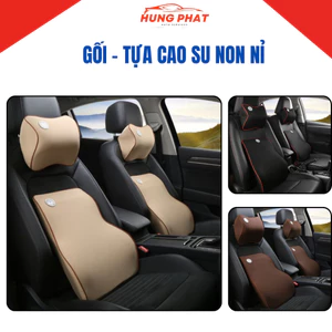 Gối Tựa Đầu, Tựa Lưng Cao Su Non, Siêu Đàn Hồi – Chống Mỏi Cổ, Mỏi Lưng Cao Cấp - Hưng Phát Auto