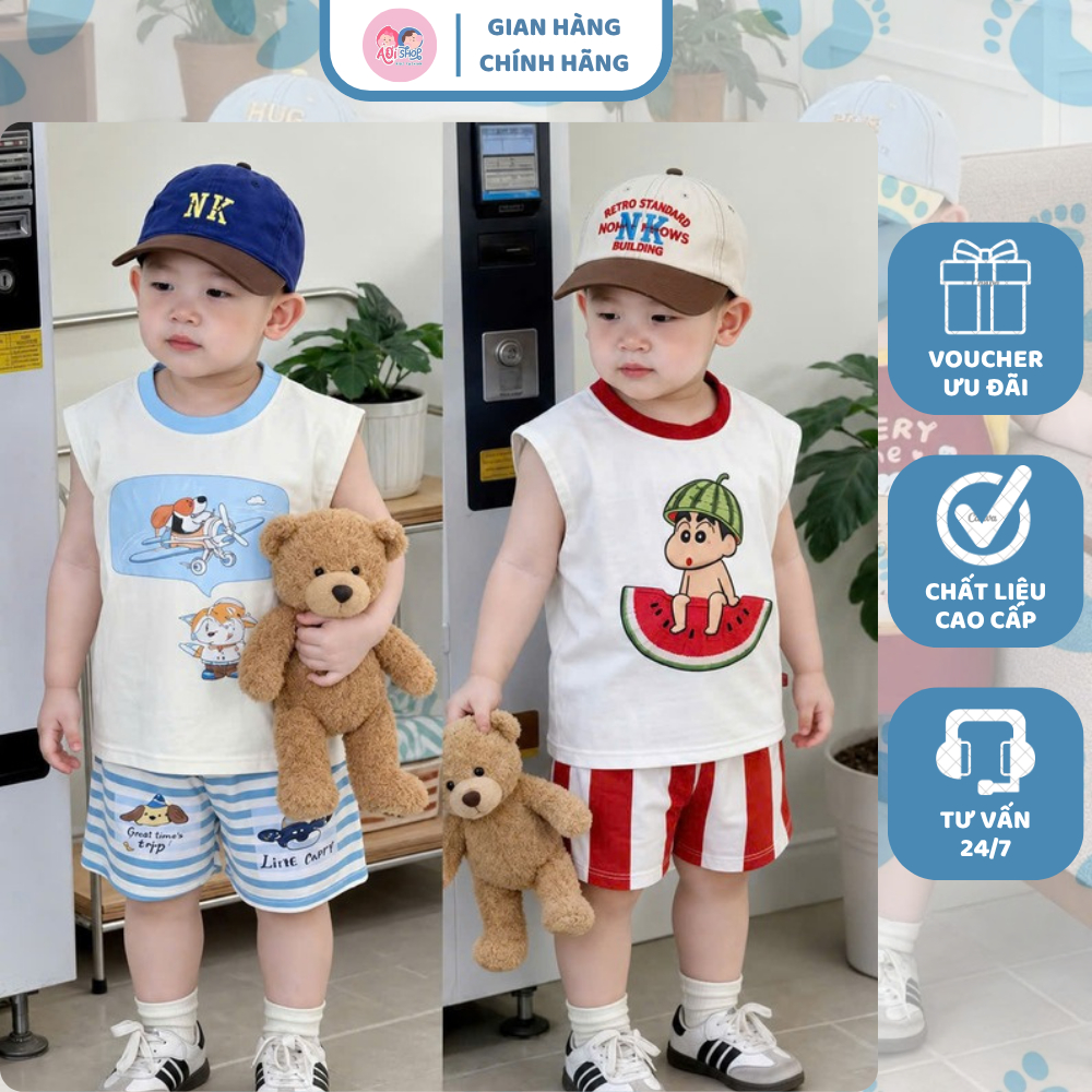 [À ƠI SHOP] D89- set 2 bộ ba lỗ chó lái máy bay và shin- a100.397