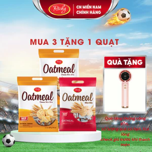 Combo 3 Túi Bánh Yến Mạch Richy Oatmilk Túi 220-250gr
