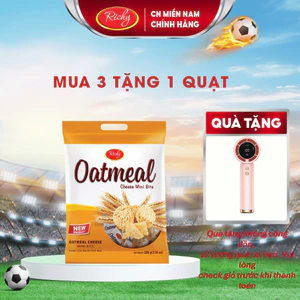 Bánh Yến mạch Richy mini bite - Vị phô mai túi lớn 220g