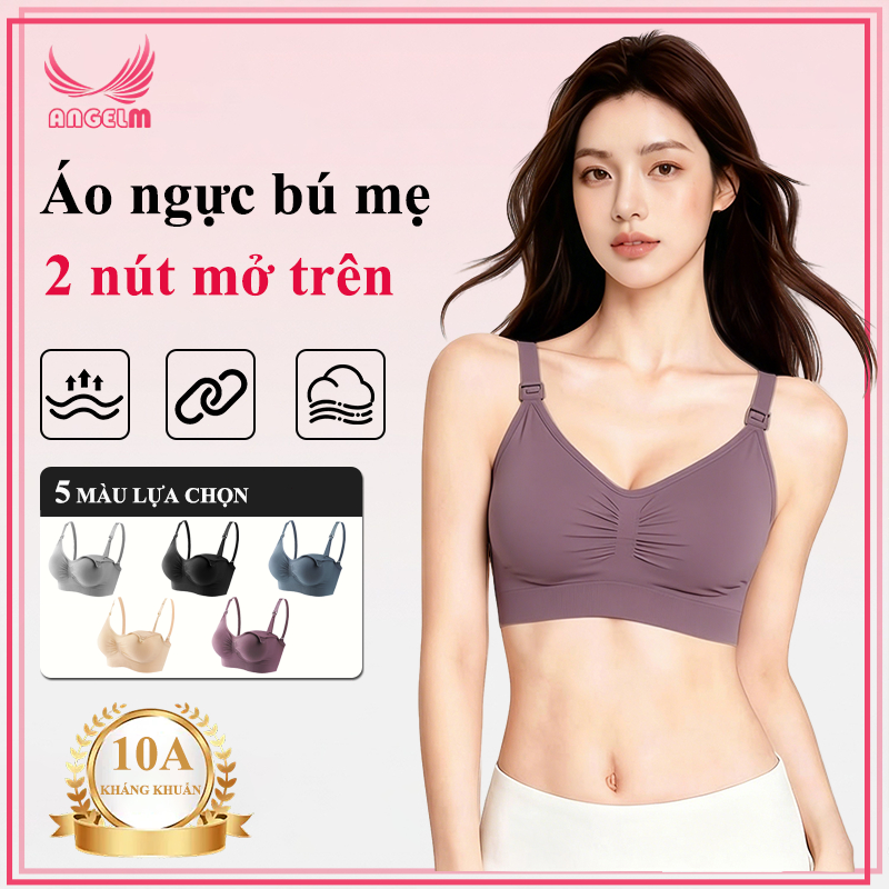 Angel Mommy Áo lót bầu cho con bú Áo lót bầu và hút sữa cho máy không dây Áo ngực bầu dùng cho máy hút sữa rảnh tay
