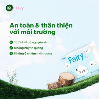 Giấy Ăn Rút Fairy Cloud 4 Lớp Mềm Mại, Bền Dai, Thấm Hút Tốt An Toàn Cho Da - Gói 300 Tờ