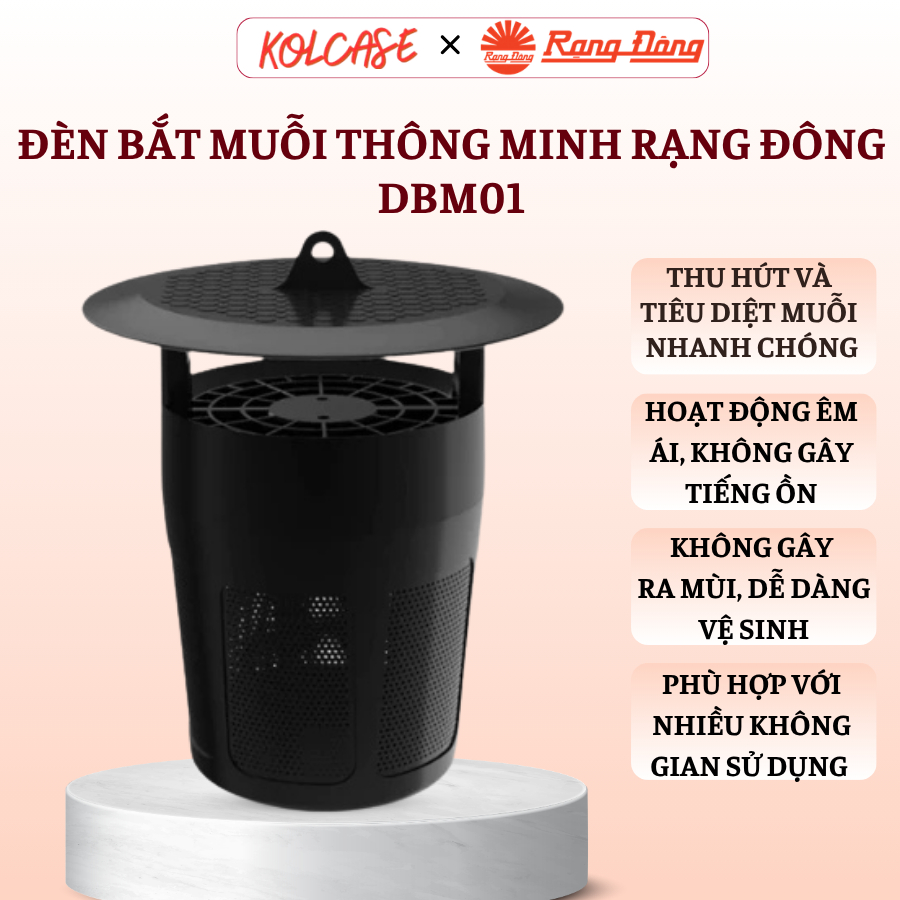 Đèn Bắt Muỗi Thông Minh Rạng Đông DBM01 – Tiết Kiệm Điện, Thu Hút Côn Trùng, Không Mùi, Không Ồn
