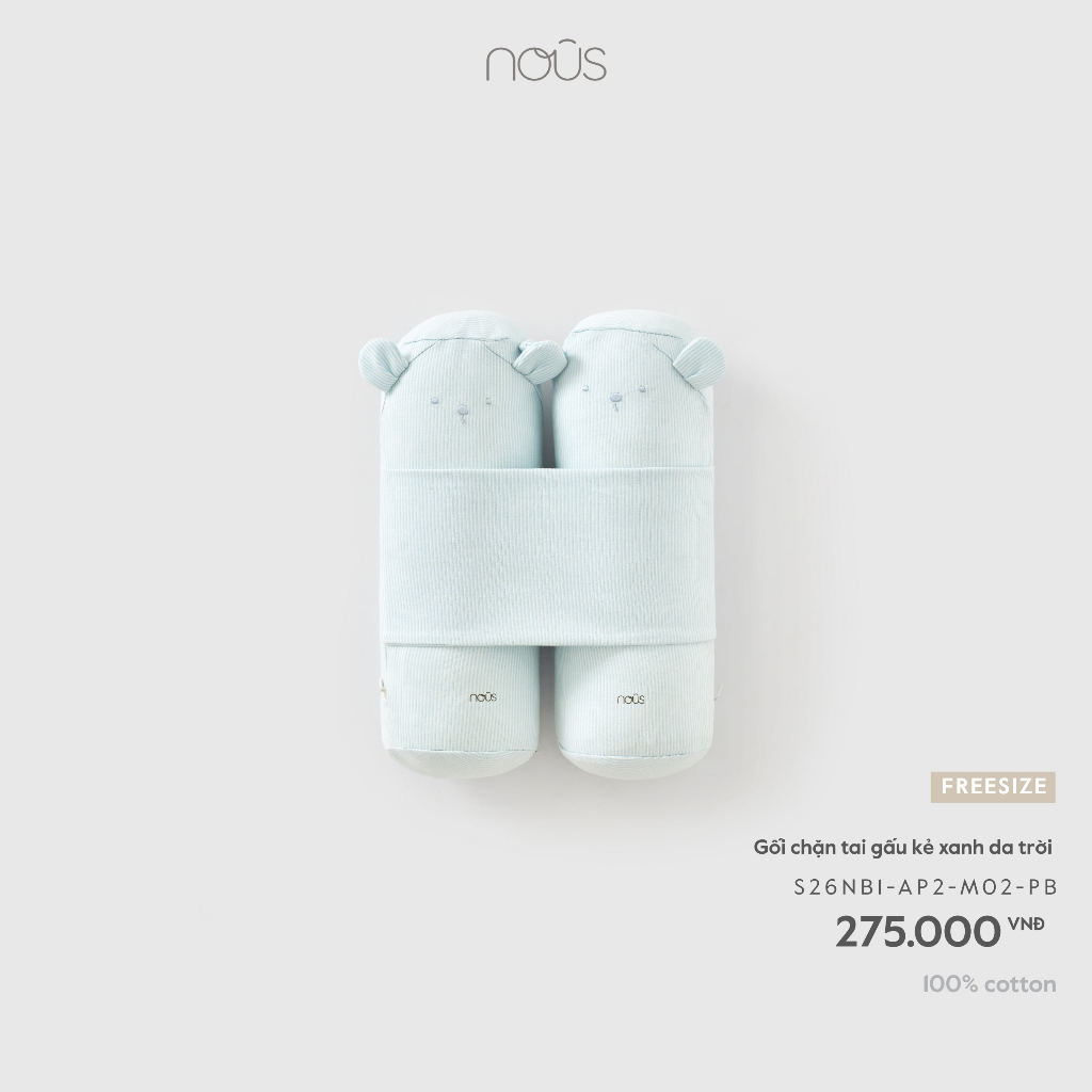 Phụ Kiện Nous Newborn Gối chặn bông mềm xinh cho bé sơ sinh bé trai bé gái màu pastel cho bé dưới 5.5kg  BST T7