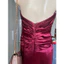 Đầm dạ hội satin đỏ rượu vang xếp li ôm dáng sang trọng 2hand