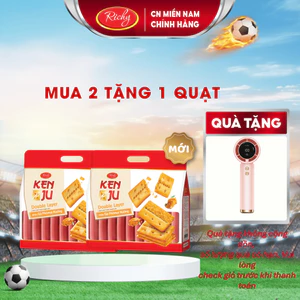 Combo 2 Kenju Gà Nướng Phô Mai, Kenju 2 Lớp Chà Bông, Túi 216g, Bánh Kẹo Richy