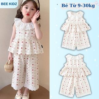 [ BST MỚI VỀ] Đồ Bộ Bé Gái, Set Bộ Bé Gái Thiết Kế Tiểu Thư Mặc Hàng Ngày Chất Liệu Thoáng Mát