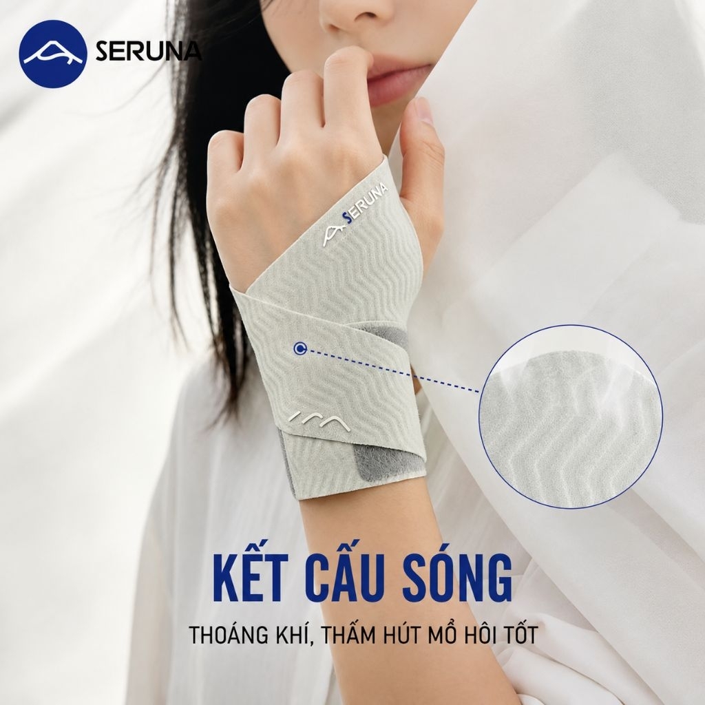 Đai Bảo Vệ Cổ Tay SERUNA Nhật Bản – Chuyên Hỗ Trợ TFCC, Viêm Gân Bao Hoạt Dịch, Bong Gân, Đau Khớp Cổ Tay, Chơi Cầu  T1