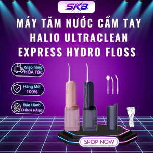 Máy Tăm Nước Cầm Tay Halio Ultraclean Express Hydro Floss| 9 Chế Độ, 4 Đầu Phun, 2 Bình Chứa Nước, Làm Sạch Vết Thức Ăn