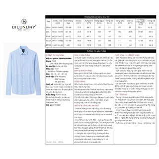[T7_SALE 20%_HT] Áo Sơ Mi Dài Tay Xanh Nhạt Thiết Kế Kẻ Sọc 1SMDS634XAH Biluxury Form Casual Kháng Khuẩn Bền Màu