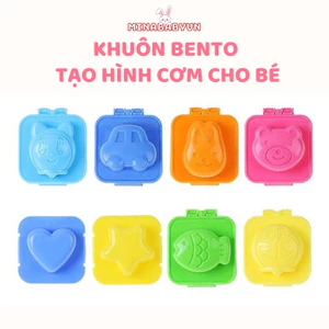 Khuôn Cơm Bento Tạo Hình Cơm, Khuôn Làm Bánh Đậu Hũ Non Nhiều Hình Thù Cho Bé Ăn Dặm