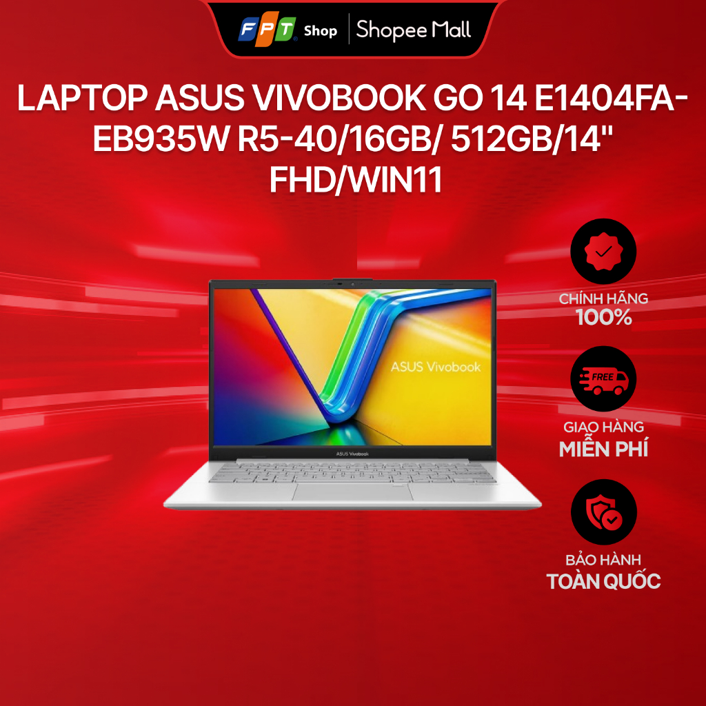 Laptop Asus Vivobook Go 14 E1404FA-EB935W R5-40/16GB/ 512GB/14" FHD/Win11