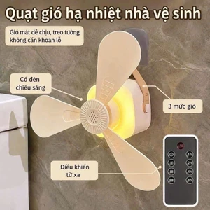 QUẠT GIÓ HẠ NHIỆT NHÀ VỆ SINH KÈM ĐÈN NGỦ, CÓ ĐIỀU KHIỂN TỪ XA TIỆN DỤNG