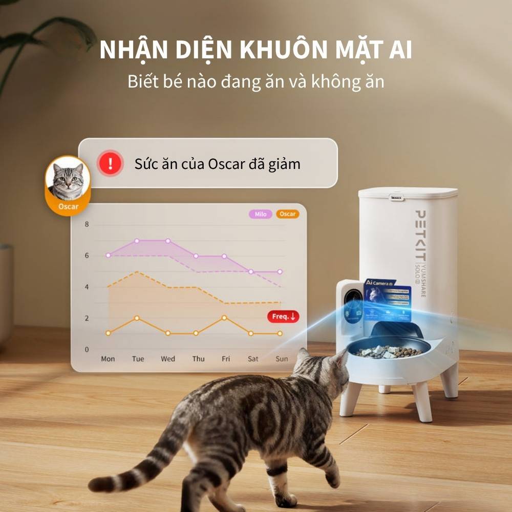 Máy Nhả Hạt Cho Chó Mèo, Máy Cho Chó Mèo Ăn Tự Động PETKIT Yumshare Solo 2 Bản Quốc Tế