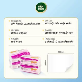 Giấy Rút Lụa  Fairy Classy Cao Cấp 2 Lớp Siêu Mềm Mại, Thấm Hút Tốt - Gói 280 Tờ