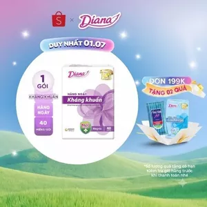 Băng vệ sinh Diana Sensi hàng ngày kháng khuẩn 40 miếng/gói
