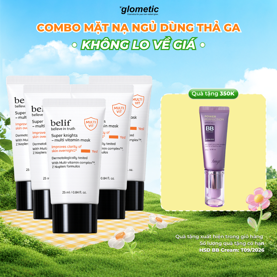 Mặt Nạ Ngủ Dưỡng Ẩm, Phục Hồi Da Chuyên Sâu BELIF SUPER KNIGHTS MULTI VITAMIN MASK - Minisize 25ml