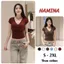Áo Thun Cotton Cổ V Basic, Áo Nhún Ngực Co Giãn Ôm Dáng Nữ Tính Mùa Hè Thoáng Mát 582