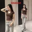 Áo Thun Cotton Cổ V Basic, Áo Nhún Ngực Co Giãn Ôm Dáng Nữ Tính Mùa Hè Thoáng Mát 582