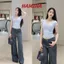 Áo Thun Cotton Cổ V Basic, Áo Nhún Ngực Co Giãn Ôm Dáng Nữ Tính Mùa Hè Thoáng Mát 582