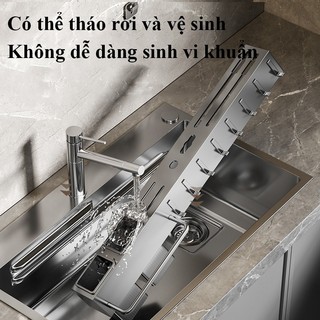 Giá Đựng Đũa Dao Nĩa 4 Trong 1 Thép Carbon, Kệ Bếp Chắc Chắn, Gọn Gàng Tiết Kiệm Không Gian