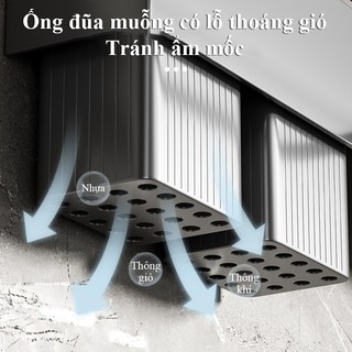 Giá Đựng Đũa Dao Nĩa 4 Trong 1 Thép Carbon, Kệ Bếp Chắc Chắn, Gọn Gàng Tiết Kiệm Không Gian