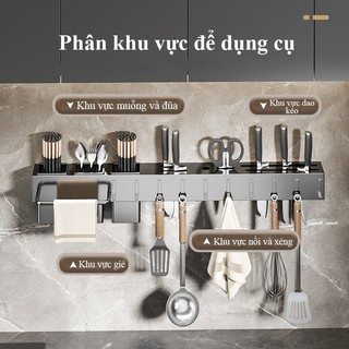 Giá Đựng Đũa Dao Nĩa 4 Trong 1 Thép Carbon, Kệ Bếp Chắc Chắn, Gọn Gàng Tiết Kiệm Không Gian