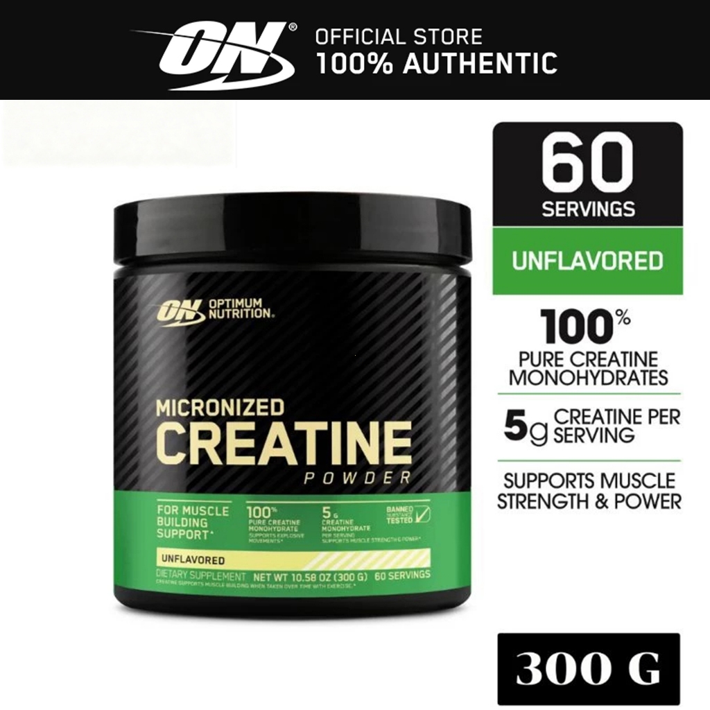 Optimum Nutrition Creatine Tinh bột không hương Creatine 300g Tăng hiệu suất thể thao