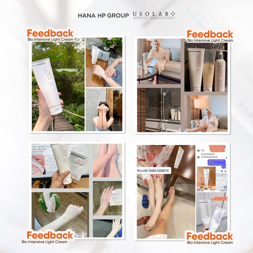 Livestream Kem Body Trắng Da Usolab - Mờ Thâm Sạm, Dưỡng Ẩm Sáng Da Toàn Thân 250ml