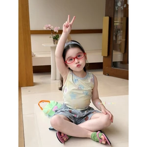 CANDI MIMI Áo ba lỗ pastel họa tiết chữ - NL6439