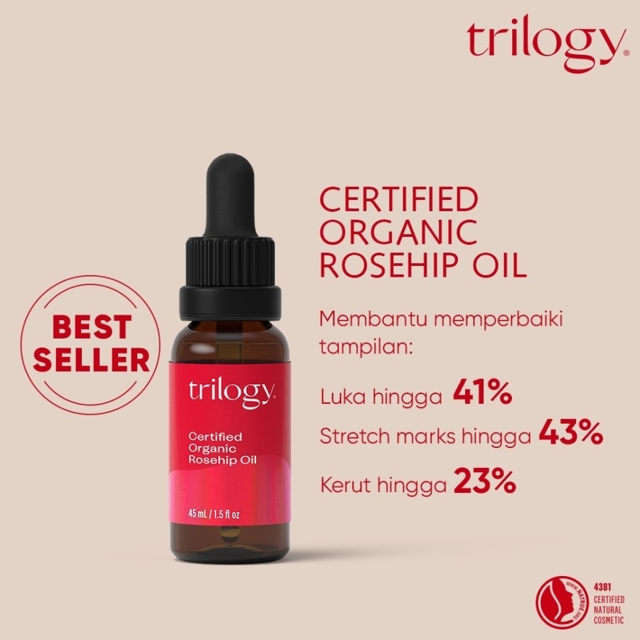 Dầu dưỡng Trilogy 45ml/Rosehip Oil hữu cơ Certified Organic 100% cold-pressed