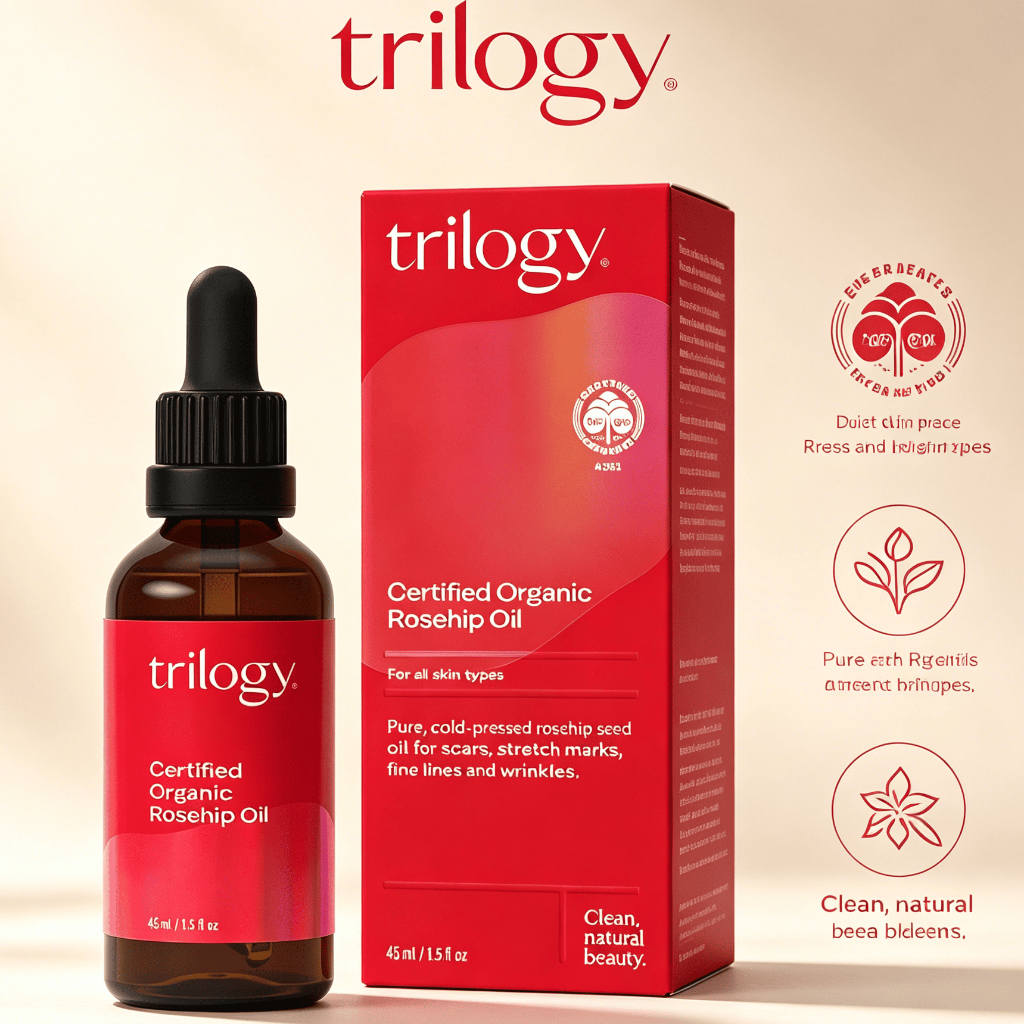 Dầu dưỡng Trilogy 45ml/Rosehip Oil hữu cơ Certified Organic 100% cold-pressed