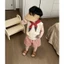 Set Đồ Bé Trai Hàn Quốc [Kèm Khăn Quàng Cổ] Áo Ba Lỗ Quần Short Sọc Siêu Đáng Yêu 7-17kg A45 A45