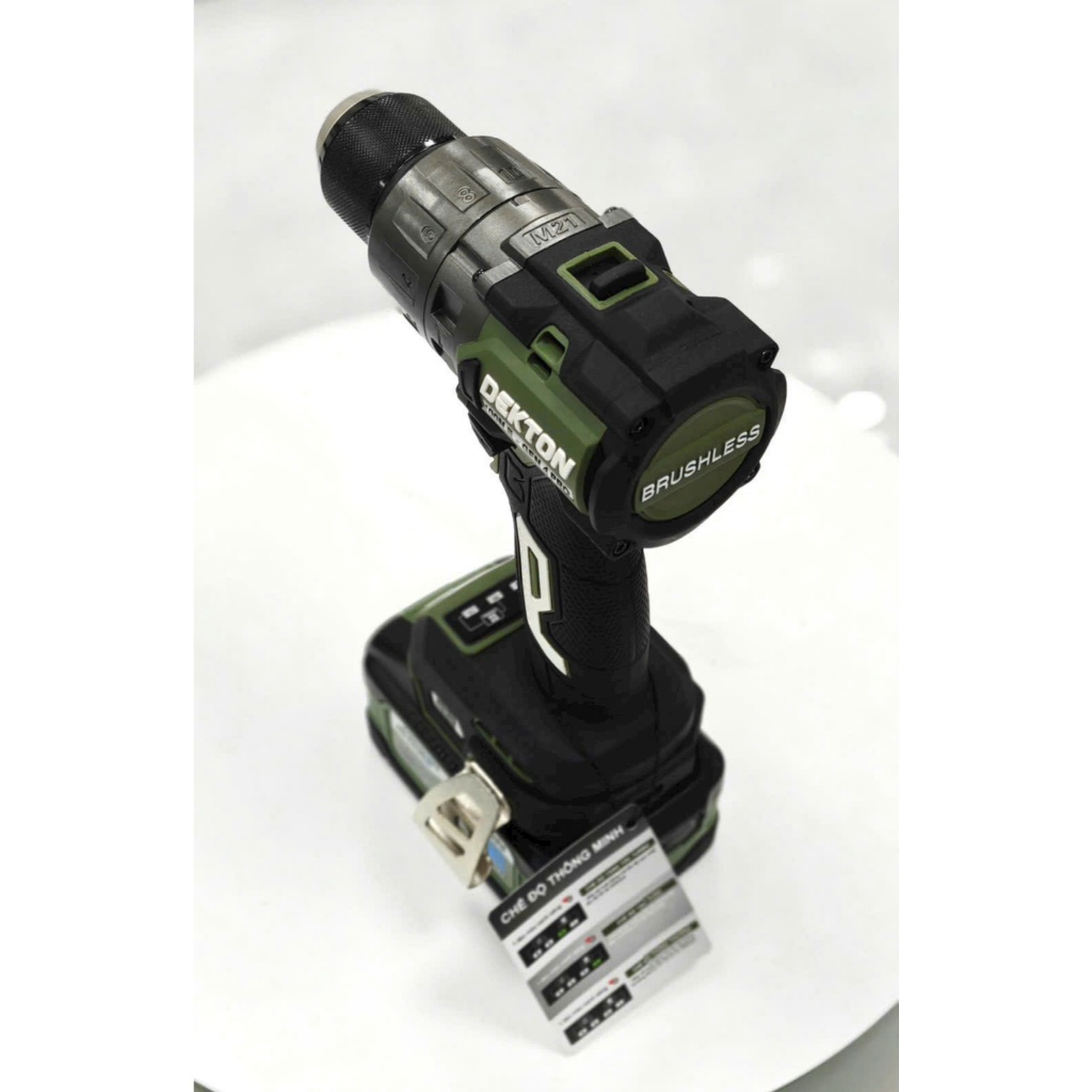 Thân Máy Khoan Pin DEKTON M21- ID13100CP / Motor Brushless / THIẾT KẾ LOGO DẠ QUANG