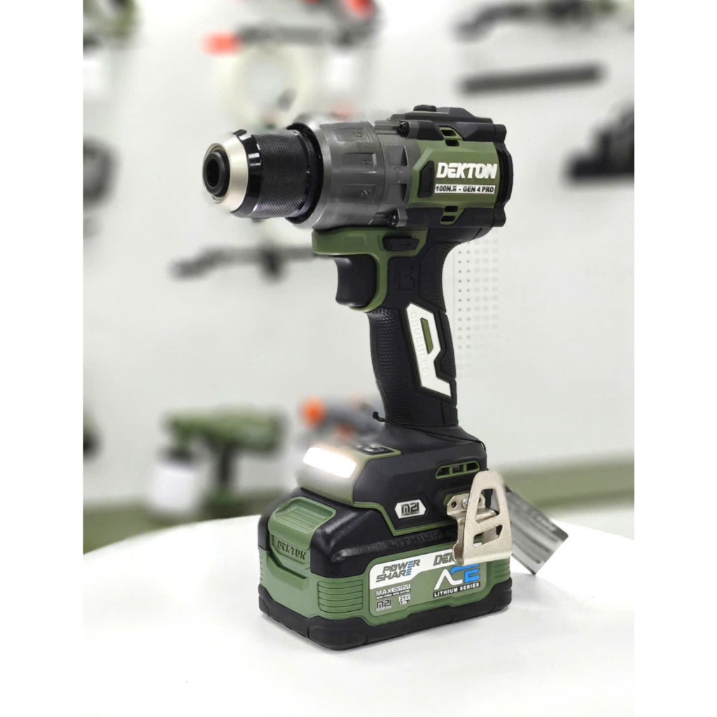 Thân Máy Khoan Pin DEKTON M21- ID13100CP / Motor Brushless / THIẾT KẾ LOGO DẠ QUANG