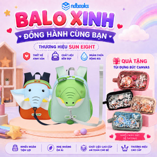 Balo mẫu giáo động vật,  Balo đeo vai siêu nhẹ nhiều hoạt tiết 22138 - SUN EIGHT