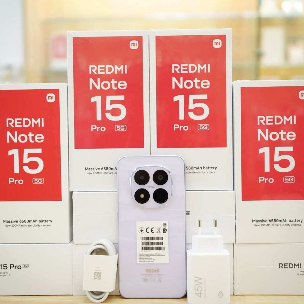 Điện thoại Xiaomi Redmi Note 15 Pro 5G (8G/256G - 12G/256G) Chính Hãng | Pin 6580mAh | Bảo hành toàn quốc