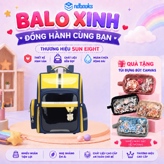 Balo học sinh, Cặp sách học sinh chống gù 22057S - 3332L Xanh Vàng - SUN EIGHT