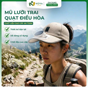 Mũ Lưỡi Trai Quạt Mini Năng Lượng Mặt Trời, Mũ Chống Nắng Tích Hợp Quạt Làm Mát, Sạc USB/Ánh Sáng MT