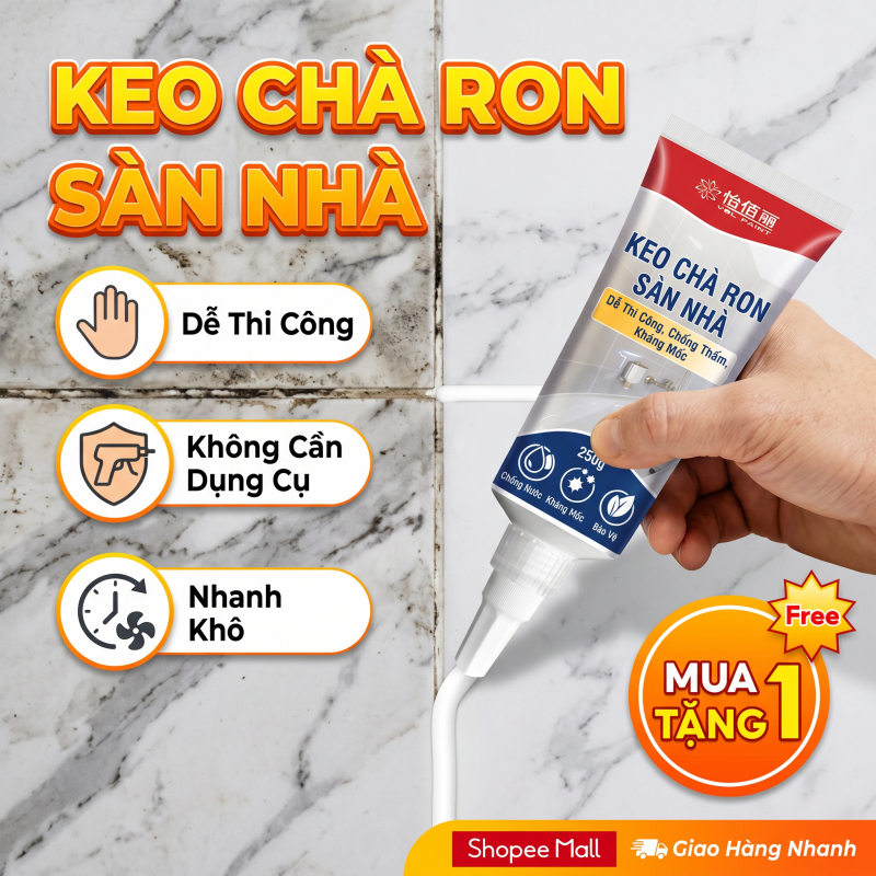 🚚Có sẵn giao nhanh🚚 Keo chà ron gạch 250g chống thấm, chống mốc, keo trám khe nhà tắm nhà bếp bền đẹp lâu dài.