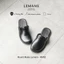 RM02.2 - Giày Sục da bò Round Mules LEMANS, đế cao su có mùi thơm, thiết kế quai điều chỉnh trẻ trung, Bảo hành 12 tháng
