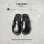 RM02.2 - Giày Sục da bò Round Mules LEMANS, đế cao su có mùi thơm, thiết kế quai điều chỉnh trẻ trung, Bảo hành 12 tháng